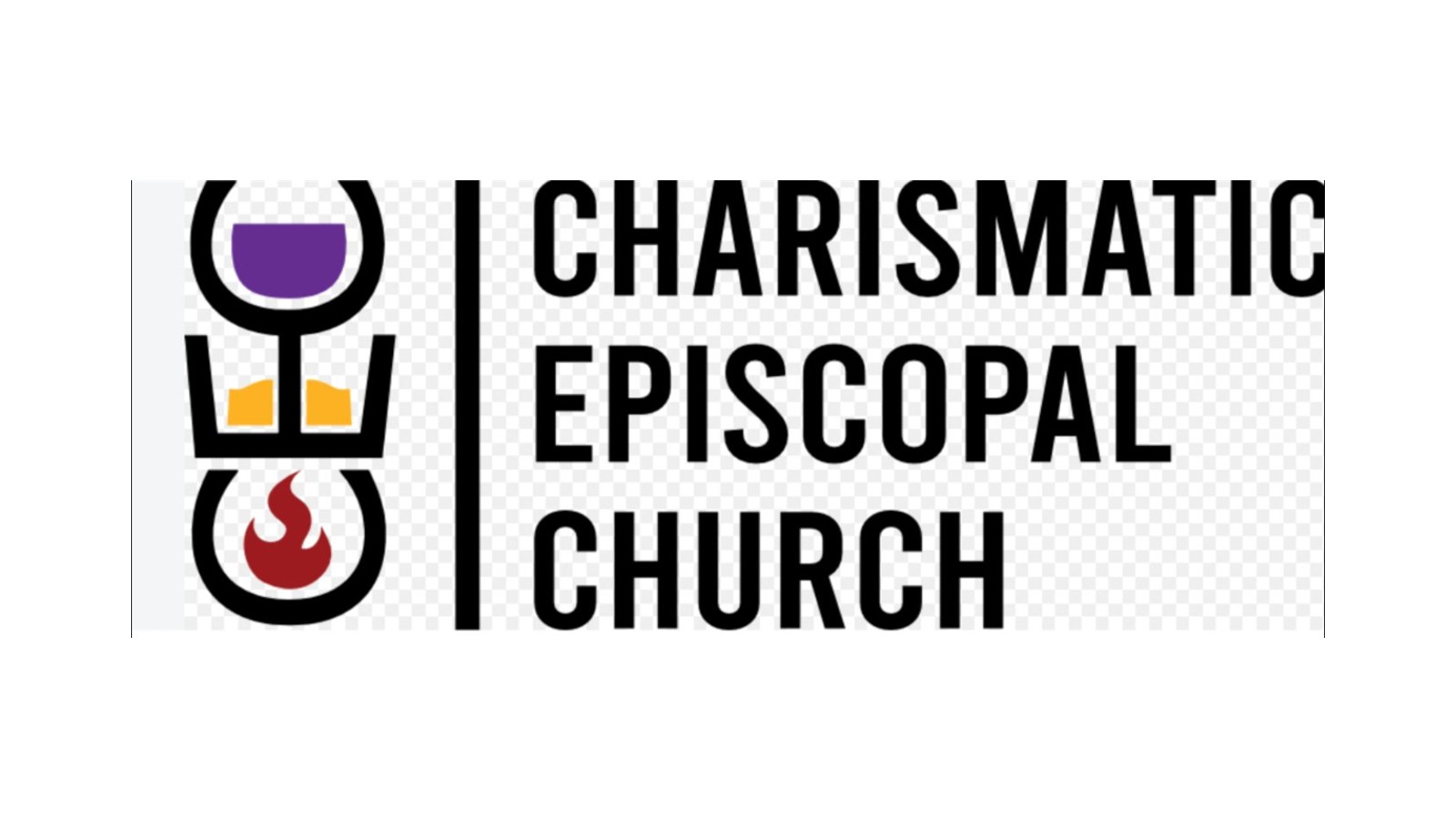 Charismatic Episcopal Church wordmark — chalice, open Bible, and flame of the Holy Spirit
